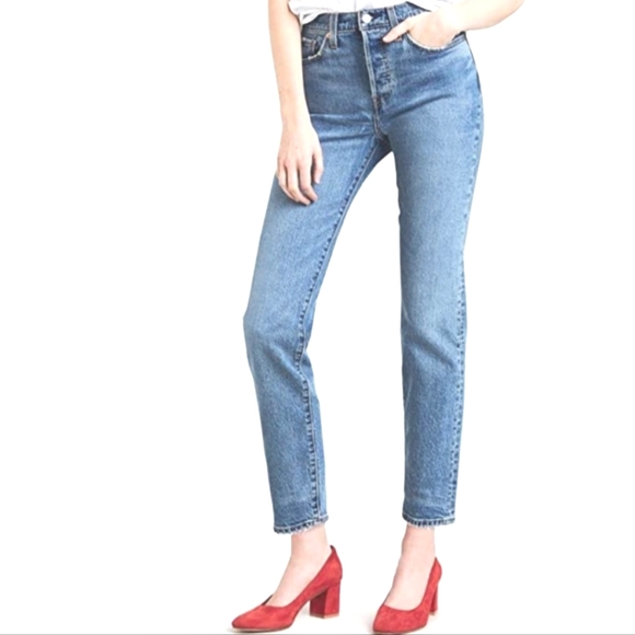 Levi's Premium Wedgie Button Fly High Waisted Skinny Jeans Size 30